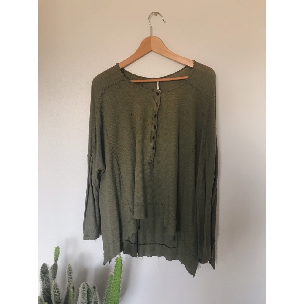 Free People Green Top